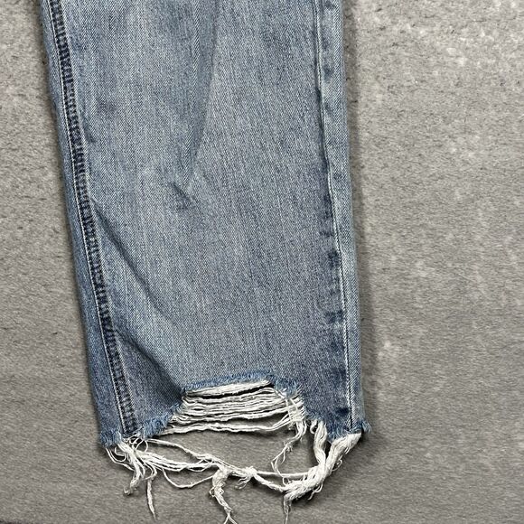 Ariat Jeans Womens 29 Blue Ultra High Rise Relaxed Straight Distressed Denim - Picture 5 of 16